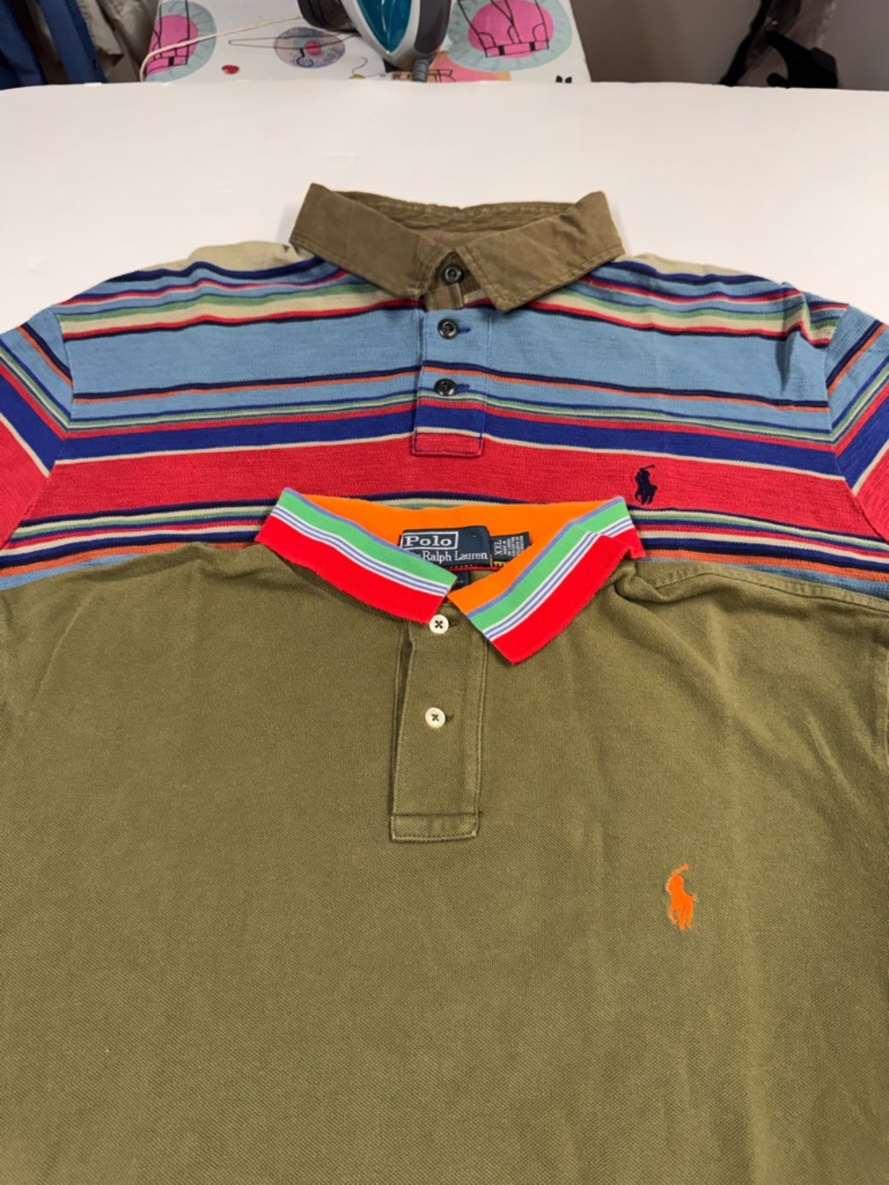 Lot Of 2 Polo Ralph Lauren Polo Shirts Mens XXL Striped Southwestern Colorful